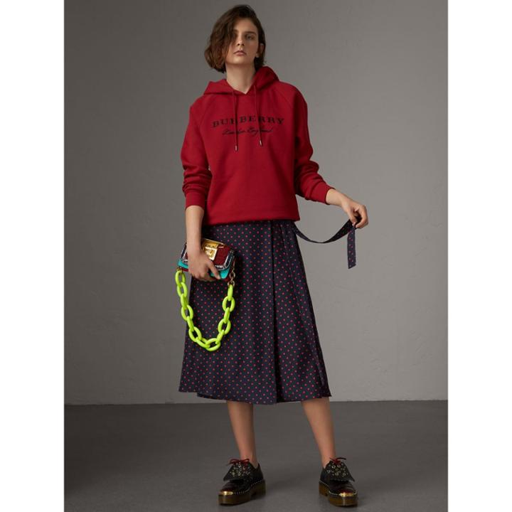 Burberry Burberry Embroidered Hooded Sweatshirt, Size: L