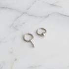 Burberry Burberry Kilt Pin And Charm Palladium-plated Hoop Earrings