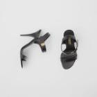 Burberry Burberry Monogram Motif Leather Sandals, Size: 40, Black