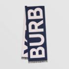 Burberry Burberry Logo Wool Jacquard Scarf, Blue