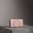 Burberry Burberry Equestrian Shield Two-tone Leather Continental Wallet