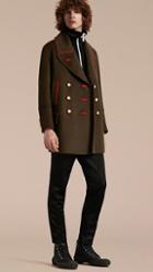Burberry Cashmere Wool Military Pea Coat