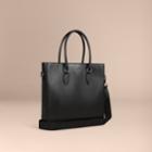 Burberry Burberry London Leather Tote Bag, Black