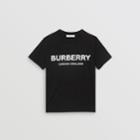 Burberry Burberry Childrens Logo Print Cotton T-shirt, Size: 6y, Black