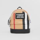 Burberry Burberry Childrens Logo Appliqu Icon Stripe Econyl Backpack, Beige