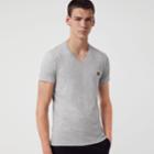 Burberry Burberry Cotton Jersey V-neck T-shirt, Size: Xl, Grey