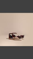 Burberry Tasselled Leather And House Check Espadrille Sandals