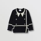 Burberry Burberry Childrens Trompe L'oeil Intarsia Cashmere Sweater, Size: 10y, Black