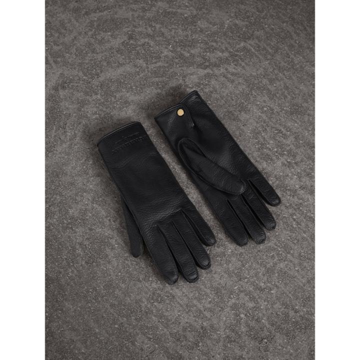 Burberry Burberry Deerskin Gloves, Size: 7.5, Black