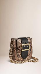 Burberry The Belt Bag -square In Python Limited Edition