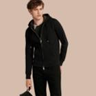Burberry Burberry Hooded Cotton Jersey Top, Black