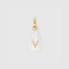 Burberry Burberry 'v' Crystal And Resin Pearl Letter Charm - Online Exclusive