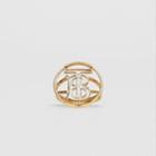Burberry Burberry Gold-plated Monogram Motif Ring, Yellow