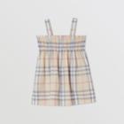 Burberry Burberry Childrens Smocked Check Cotton Dress With Bloomers, Size: 9m