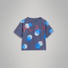 Burberry Burberry Childrens Oversized Spot Print Cotton T-shirt, Size: 2y, Blue