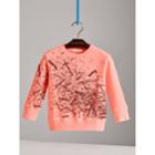 Burberry Burberry Doodle Print Cotton Sweatshirt, Size: 10y, Orange