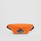 Burberry Burberry Logo Graphic Grainy Leather Sonny Bum Bag, Orange