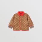 Burberry Burberry Childrens Corduroy Trim Lightweight Diamond Quilted Jacket, Size: 18m, Brown