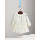 Burberry Burberry Devor And Silk Chiffon Dress With Bloomers, Size: 12m, White