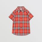 Burberry Burberry Childrens Short-sleeve Check Cotton Shirt, Size: 14y, Red