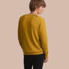 Burberry Burberry Lightweight Crew Neck Cashmere Sweater With Check Trim, Size: Xl, Yellow