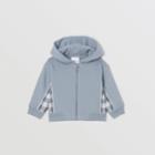 Burberry Burberry Childrens Check Panel Cotton Hooded Top, Size: 18m