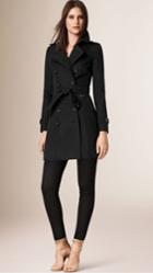 Burberry Burberry The Chelsea -mid-length Heritage Trench Coat, Size: 04, Black