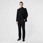 Burberry Burberry Classic Fit Fil Coup Wool Cotton Tailored Trousers, Size: 34, Black