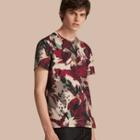 Burberry Abstract Floral Print Cotton T-shirt