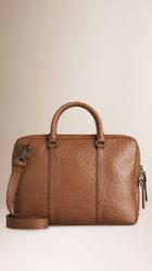 Burberry Burberry Ostrich Crossbody Briefcase, Green