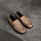 Burberry Gosha X Burberry Check Leather Loafers, Size: 40