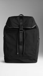 Burberry Leather Trim Lightweight Backpack