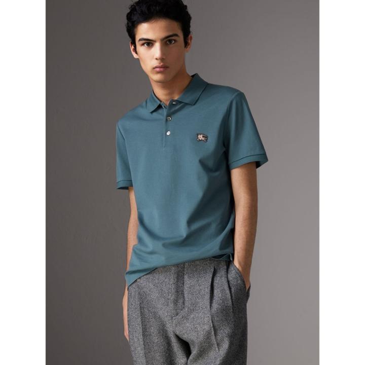 Burberry Burberry Cotton Piqu Polo Shirt, Green