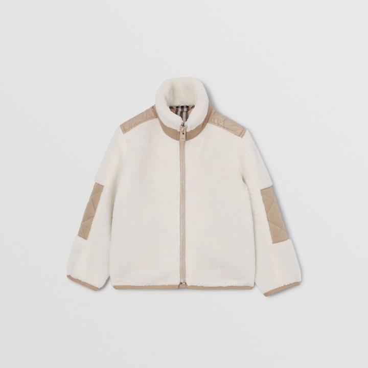 Burberry Burberry Childrens Monogram Quilted Panel Fleece Jacket, Size: 6y