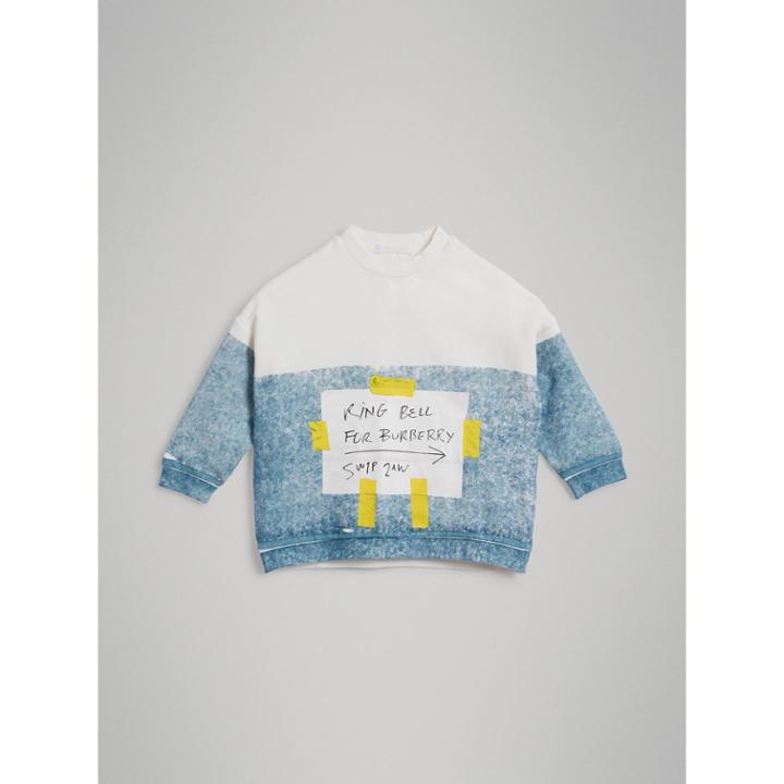 Burberry Burberry Sign Print Cotton Sweatshirt, Size: 14y