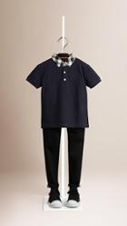 Burberry Check Collar Polo Shirt