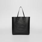 Burberry Burberry Embossed Crest Leather Tote, Black