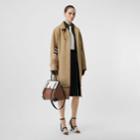 Burberry Burberry Scarf Detail Cotton Gabardine Car Coat, Size: 04, Honey