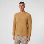 Burberry Burberry Cable Knit Wool Cashmere Sweater, Beige