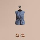 Burberry Burberry Cotton Chambray Playsuit, Size: 6m, Blue