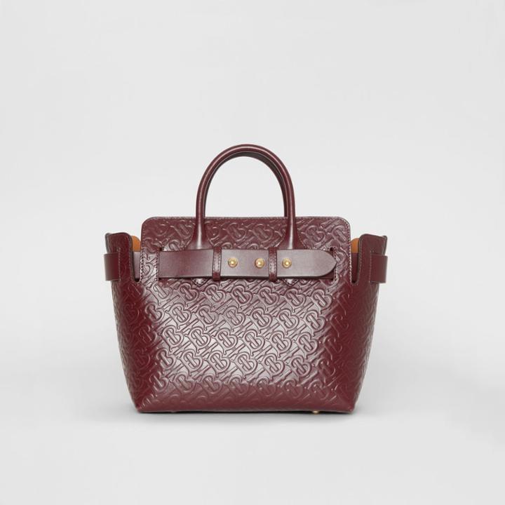 Burberry Burberry The Small Monogram Leather Triple Stud Belt Bag, Red