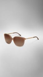 Burberry Burberry Leather Wrapped Cat-eye Sunglasses, Beige