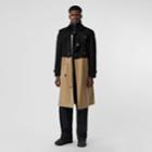 Burberry Burberry Two-tone Cotton Gabardine Trench Coat, Size: 36, Black