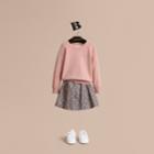 Burberry Burberry Check Detail Cashmere Sweater, Size: 4y, Pink