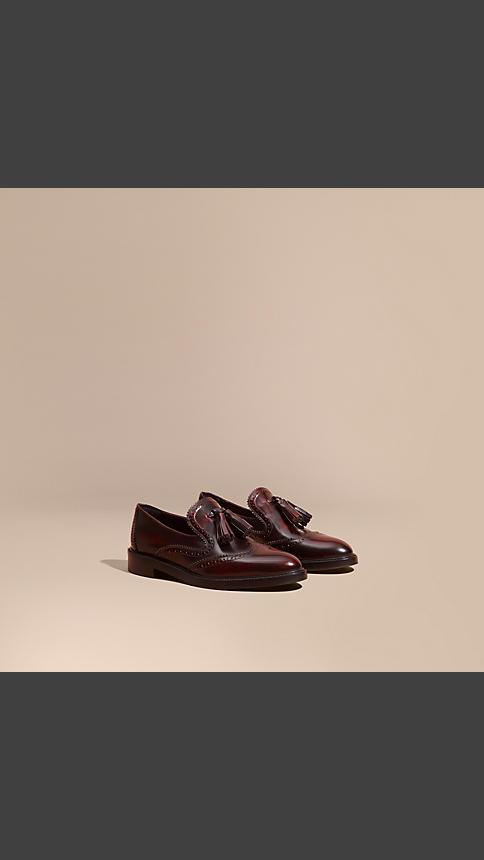Burberry Dgrad Tassel Detail Leather Loafers