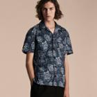 Burberry Short-sleeved Peony Rose Print Pyjama-style Shirt