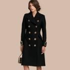 Burberry Wool Cashmere Blend Military Coat