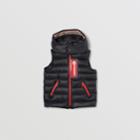 Burberry Burberry Childrens Detachable Hood Logo Appliqu Puffer Gilet, Size: 14y, Black