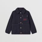 Burberry Burberry Childrens Horseferry Motif Topstitched Nylon Jacket, Size: 10y