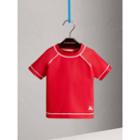 Burberry Burberry Contrast Seam Rash Top, Size: 8y, Red